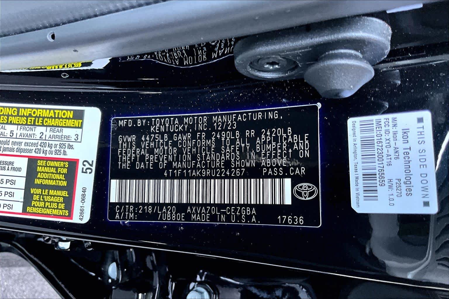 Certified Used 2024 Midnight Black Metallic Toyota XLE image 34
