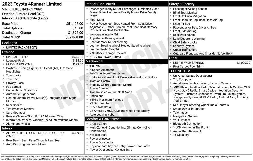 Used 2023 White Toyota Limited image 36