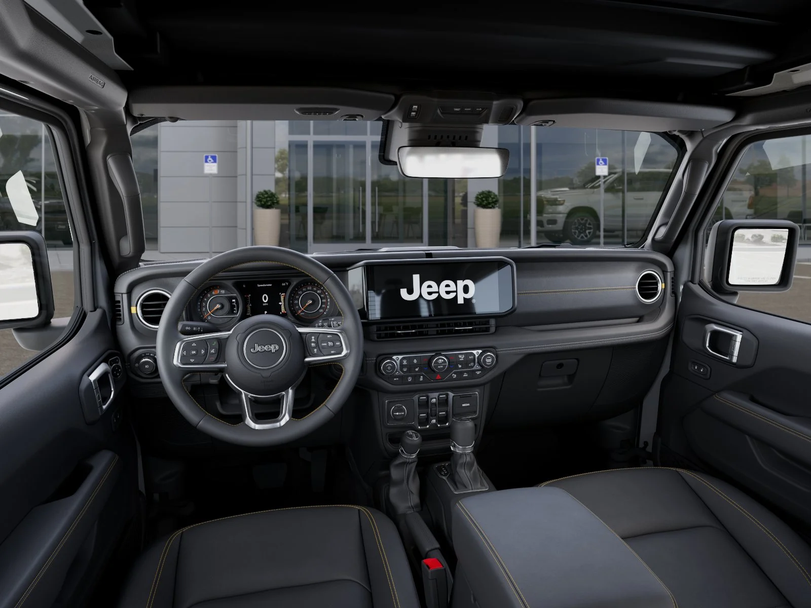 New 2026 Bright White Clear-Coat Exterior Paint Jeep Sahara image 40