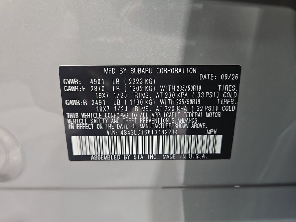 New 2026 Gray Subaru Touring image 30