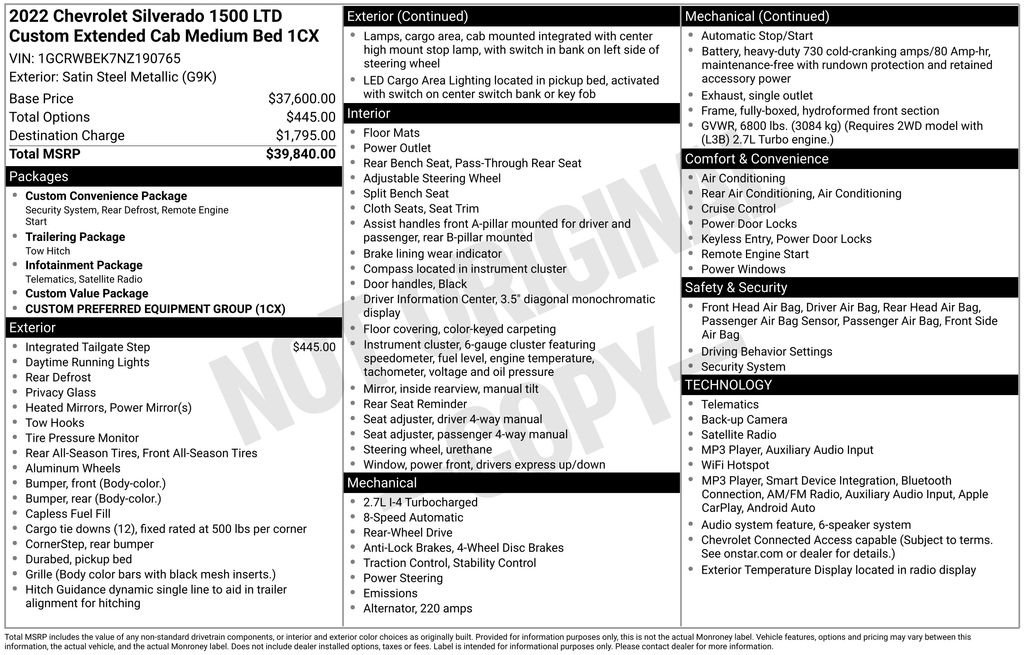 Used 2022 Gray Chevrolet Custom image 12