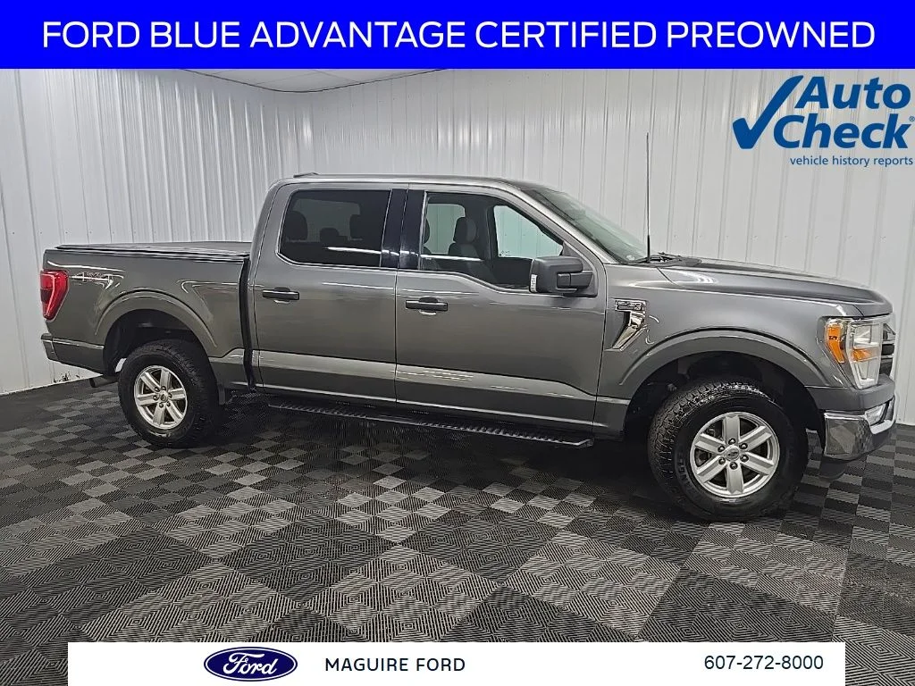 Used 2021 Carbonized Gray Metallic Ford XLT image 1
