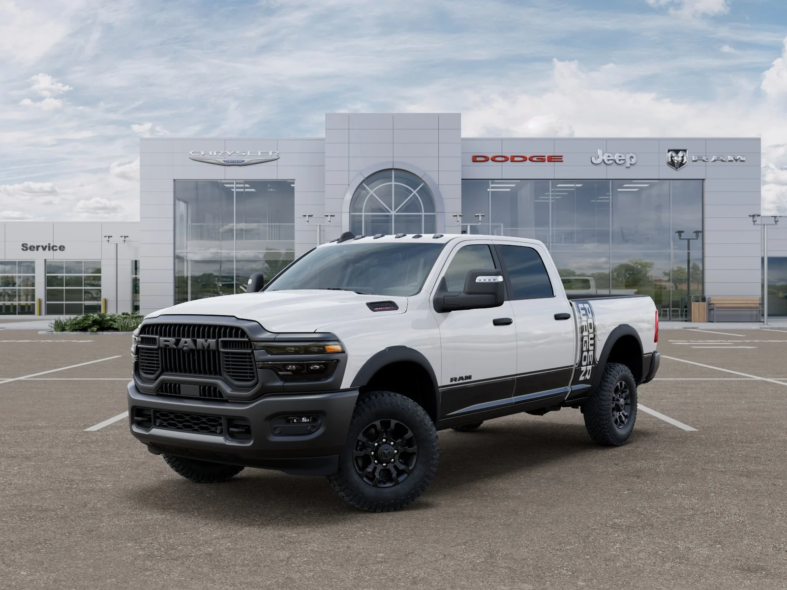 New 2026 Bright White Clear-Coat Exterior Paint RAM Power Wagon image 43