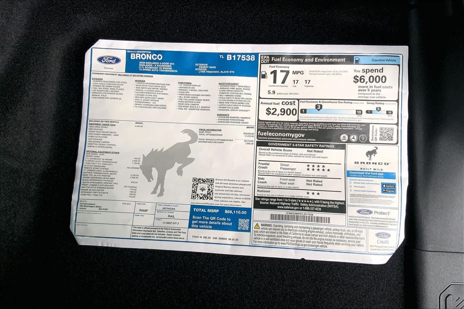 New 2026 Desert Sand Ford Badlands image 18