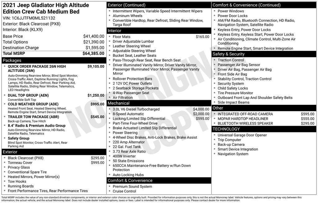 Used 2021 Black Jeep Overland image 6