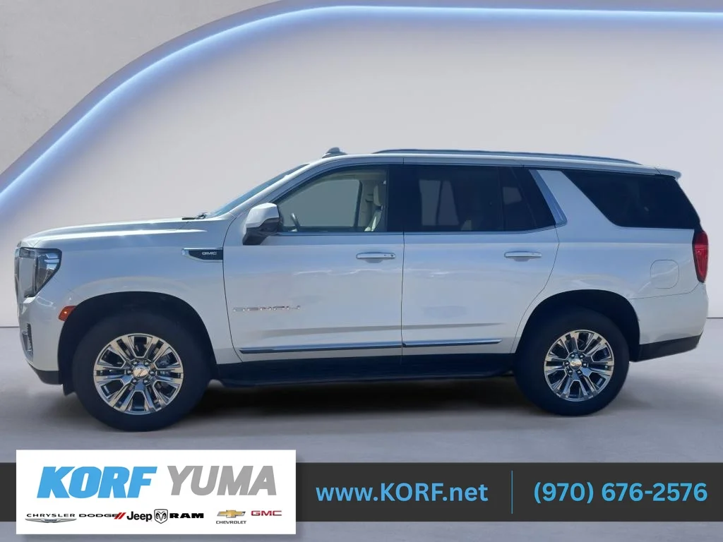 Used 2021 White Frost Tricoat GMC Denali image 1