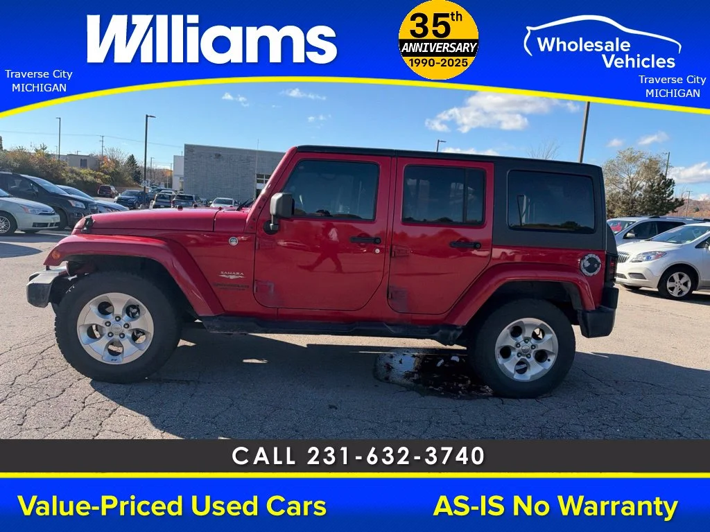 Used 2013 Flame Red Jeep Unlimited Sahara image 14