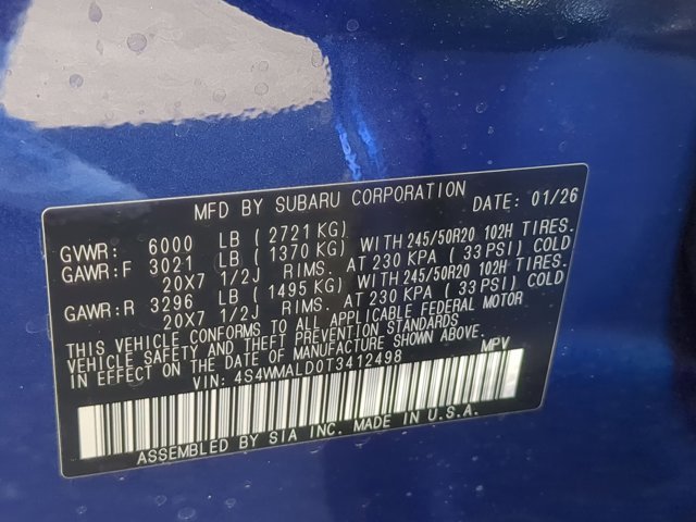 New 2026 SAPPHIRE BLUE PEARL Subaru Onyx Edition Touring 7-Passenger image 16