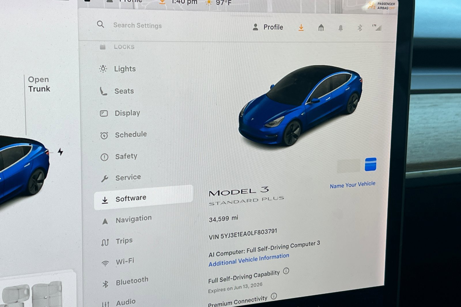 Used 2020 Deep Blue Metallic Tesla Standard Range Plus image 27