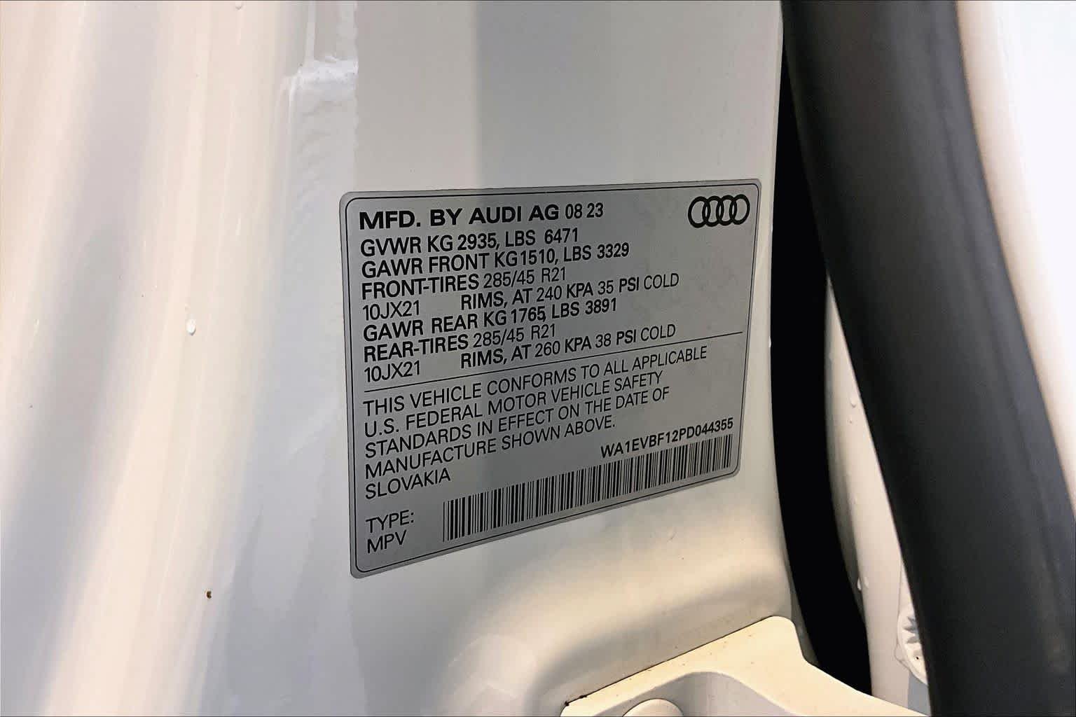Used 2023 Carrara White Audi Premium Plus image 34