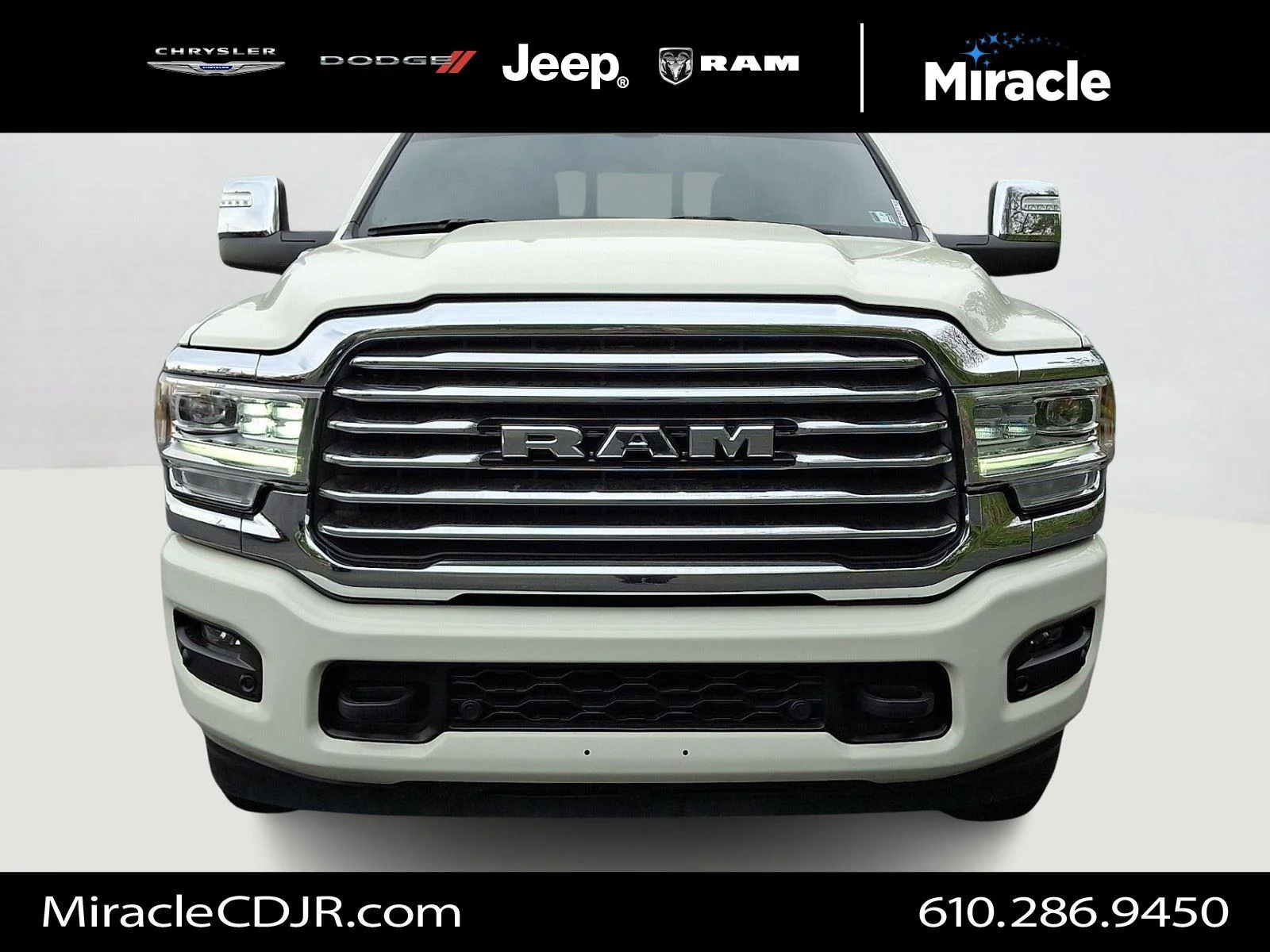 Used 2024 Pearl White Ram Longhorn image 2