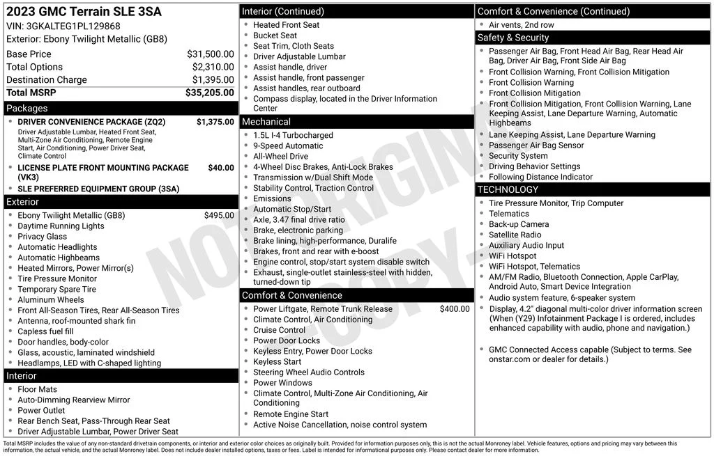 Used 2023 Black GMC SLE image 7