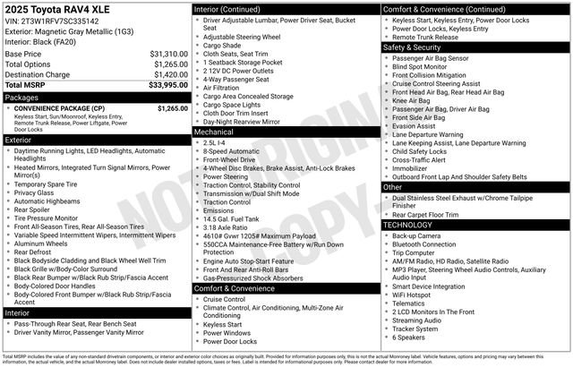 Certified Used 2025 Gray Toyota XLE image 5