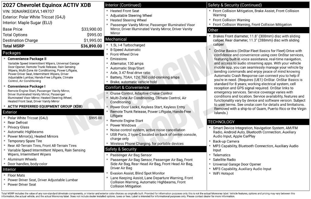 2027 Chevrolet Equinox ACTIV - Photo 26