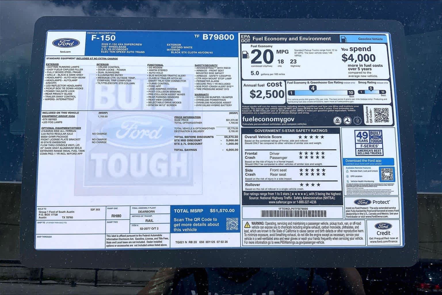 New 2026 Oxford White Ford STX image 21