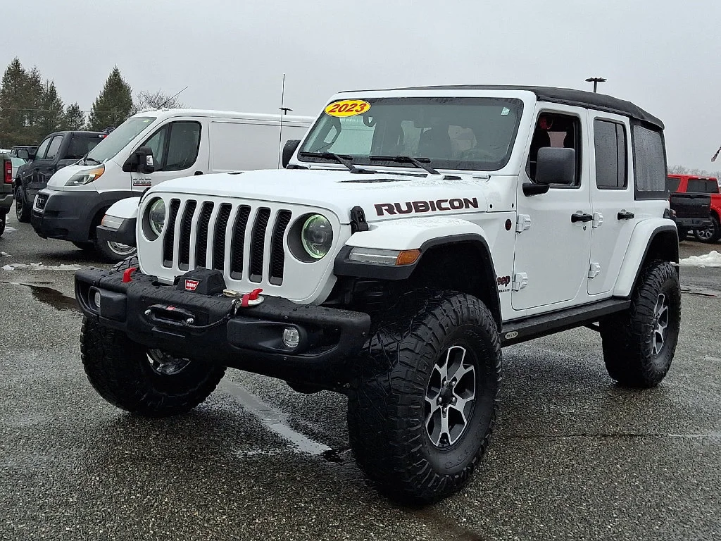 Used 2023 Bright White Clearcoat Jeep Rubicon image 5
