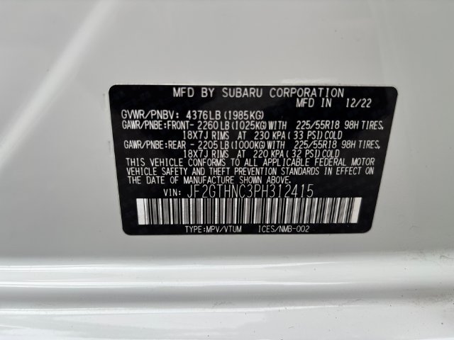 Certified Used 2023 Crystal White Pearl Subaru Limited image 25