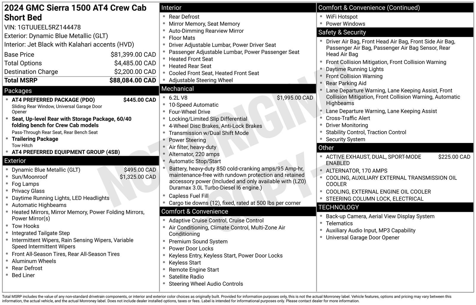 Used 2024 GMC Sierra 1500 AT4 with VIN 1GTUUEEL5RZ144478 for sale in Baxter, Minnesota