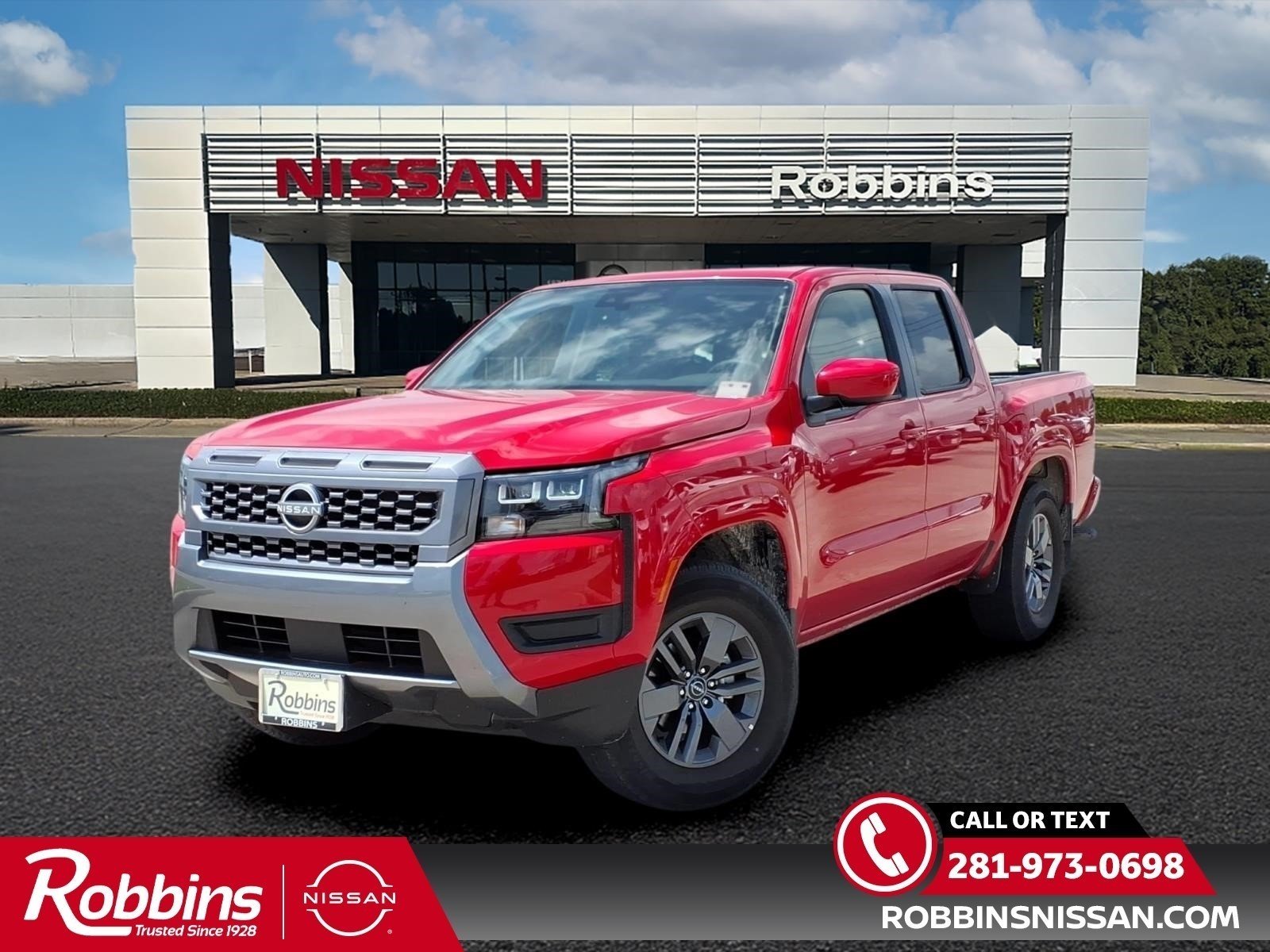2026 Nissan Frontier SV Red at Robbins Nissan