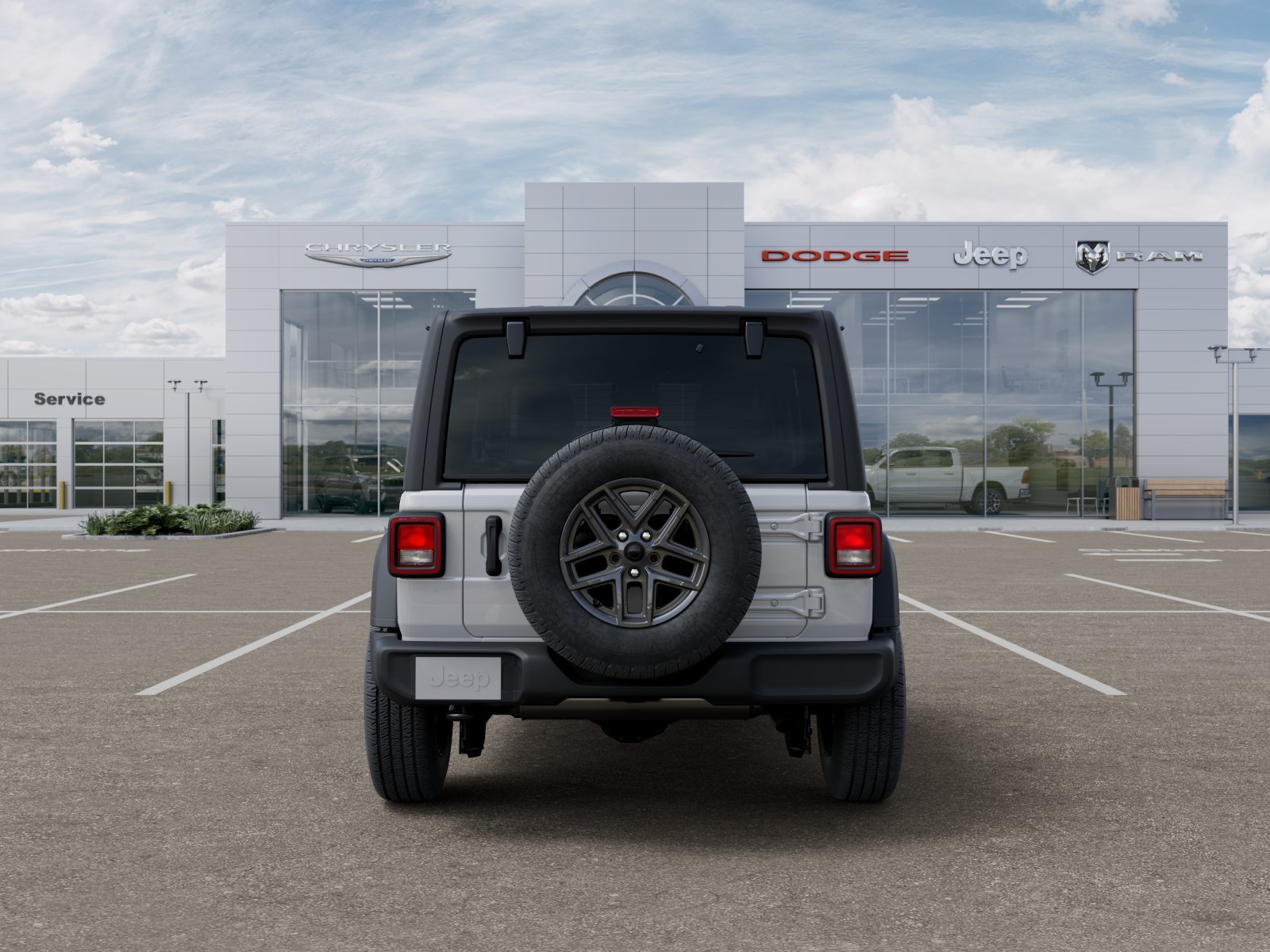 New 2025 Bright White Clear-Coat Exterior Paint Jeep Sport S image 29