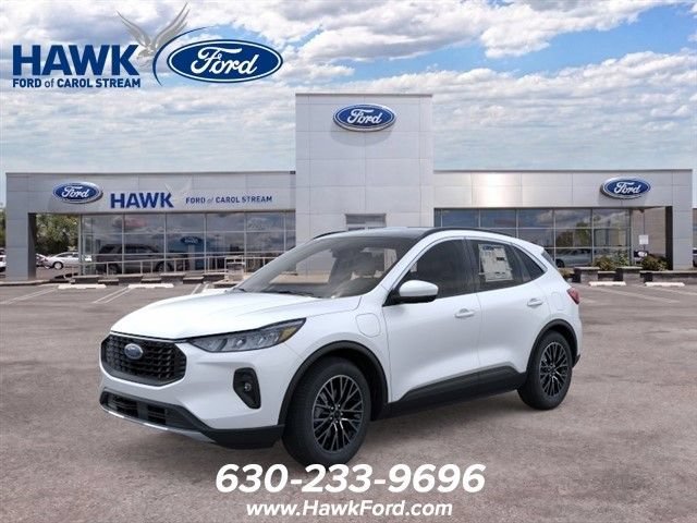 New 2025 Star White Metallic Tri-coat Ford Plug-in Hybrid image 1
