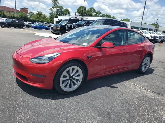 Used 2023 Red Tesla 4DR RWD image 2