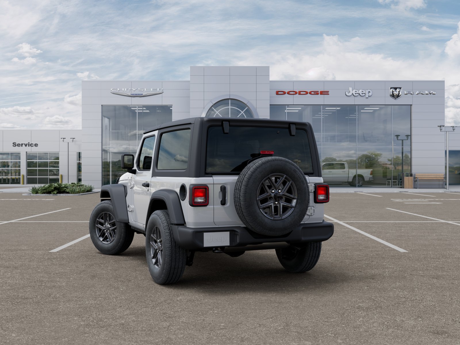 New 2026 Bright White Clear-Coat Exterior Paint Jeep Sport S image 4