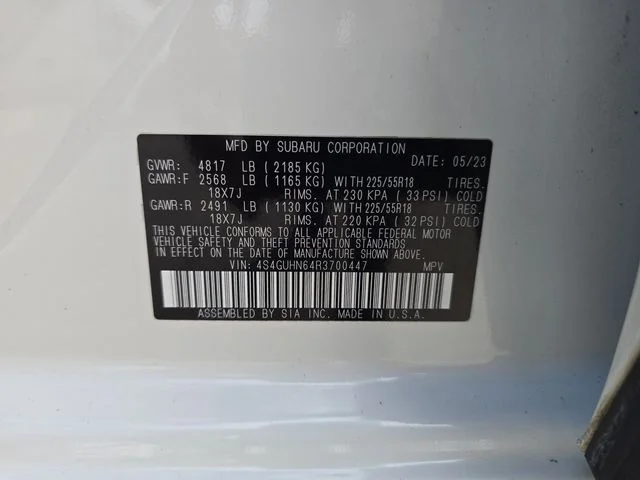 Used 2024 White Subaru Limited image 31
