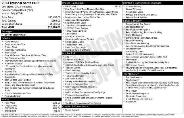 Used 2023 Black Hyundai SE image 21