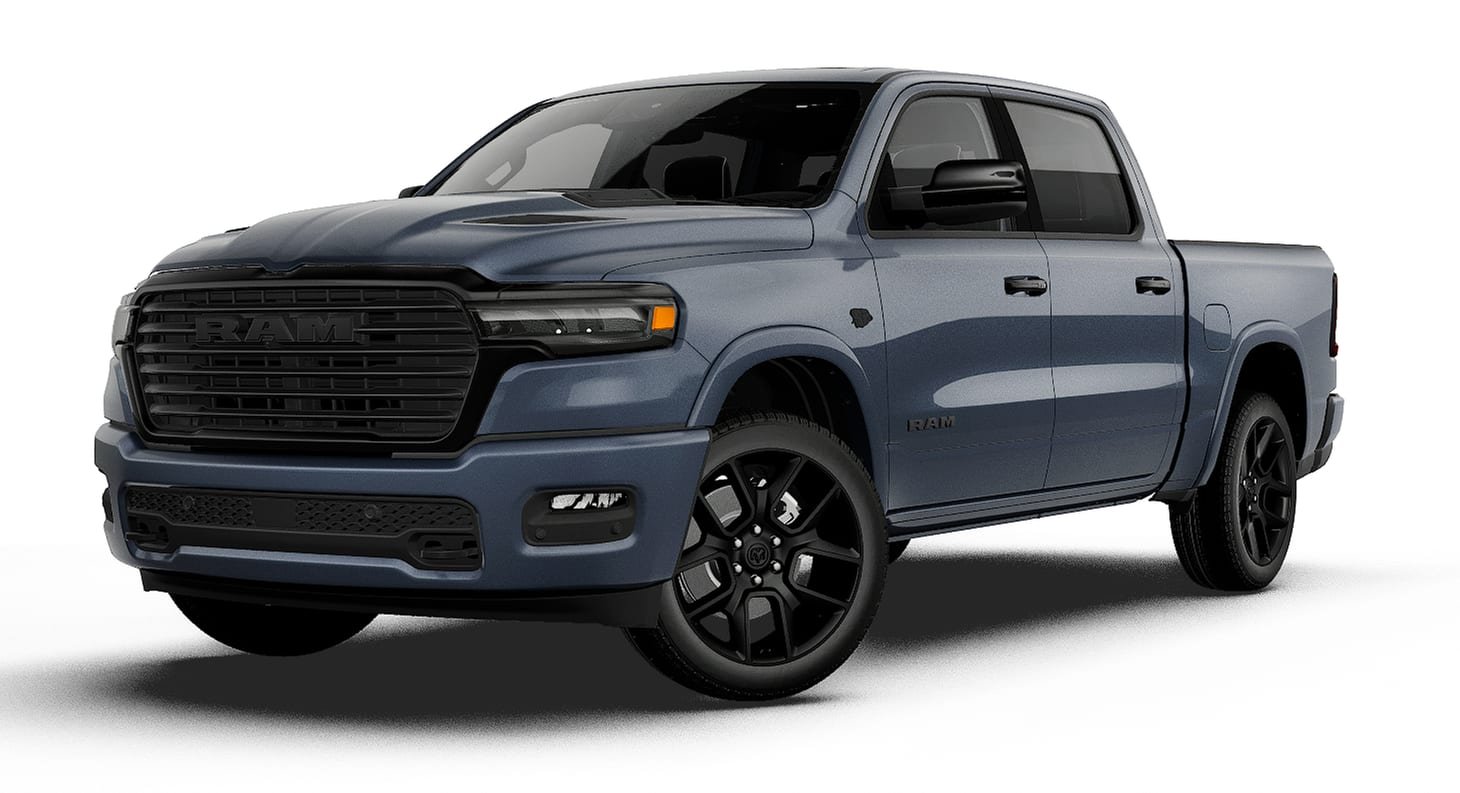 New 2027 Forged Blue Metallic Exterior Paint RAM Laramie image 1