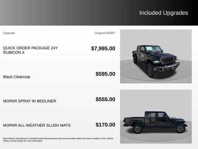 New 2026 Black Clear-Coat Exterior Paint Jeep Rubicon X image 4