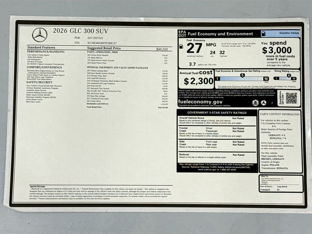 New 2026 Cirrus Silver Metallic Mercedes-Benz GLC 300 image 9