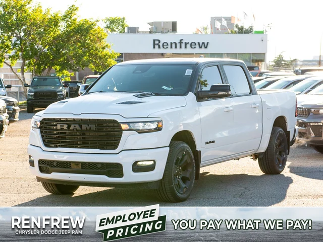 2026 RAM 1500 Sport* Crew Cab 4x4, Pano Sunroof, Heated Seats/Wheel, Adaptive Cruise