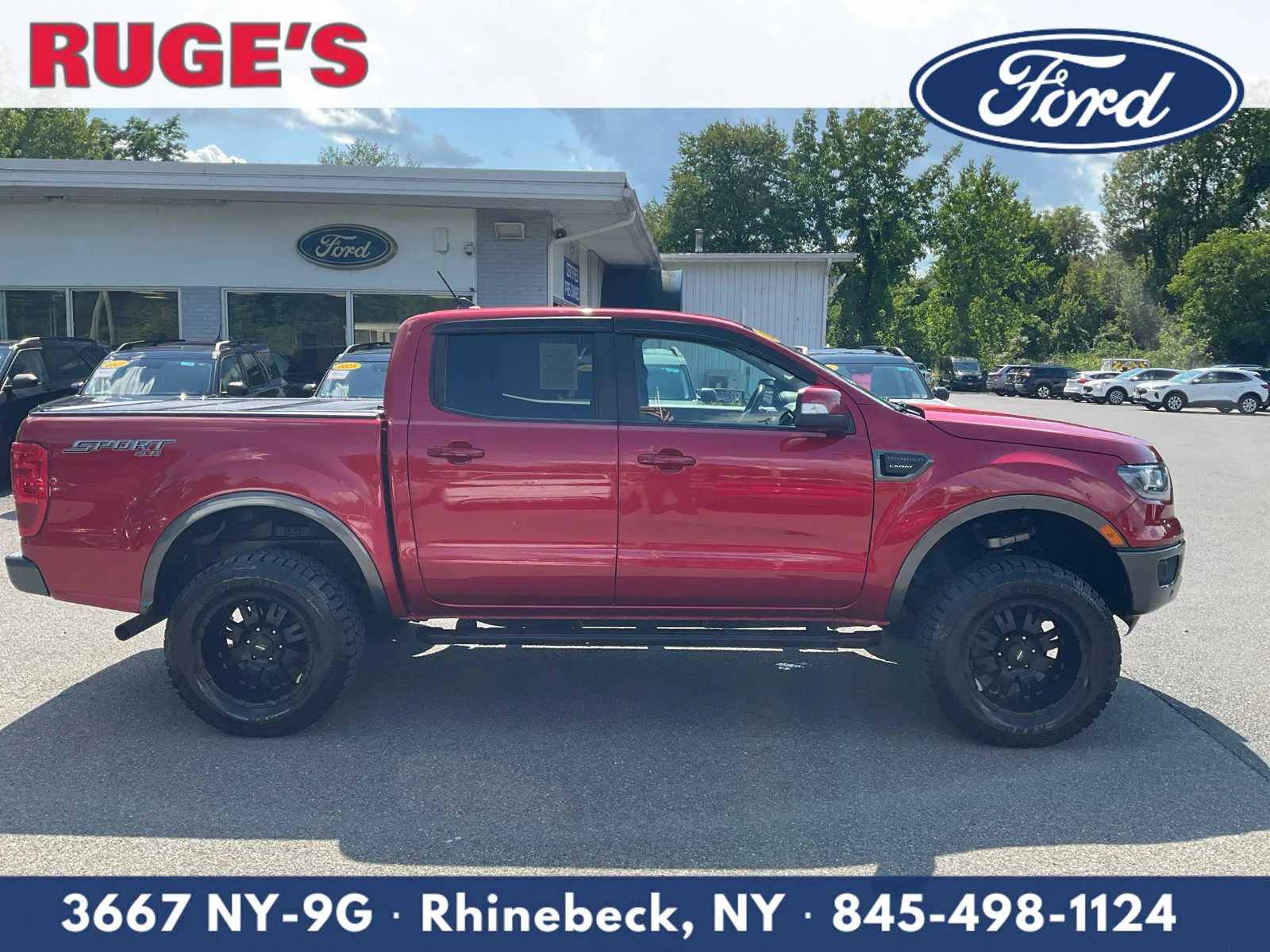 Used 2020 Rapid Red Metallic Tinted Clearcoat Ford LARIAT image 2