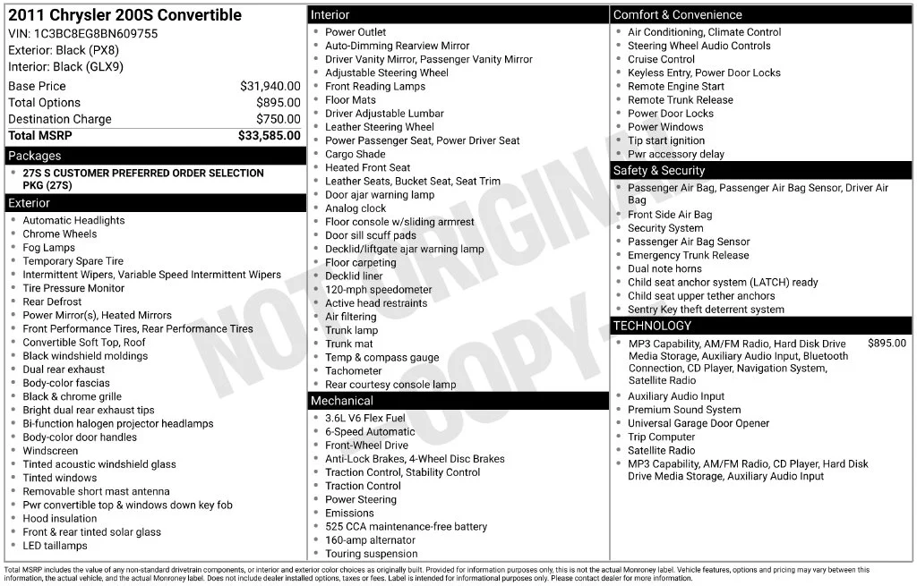 Used 2011 Black Chrysler S image 2
