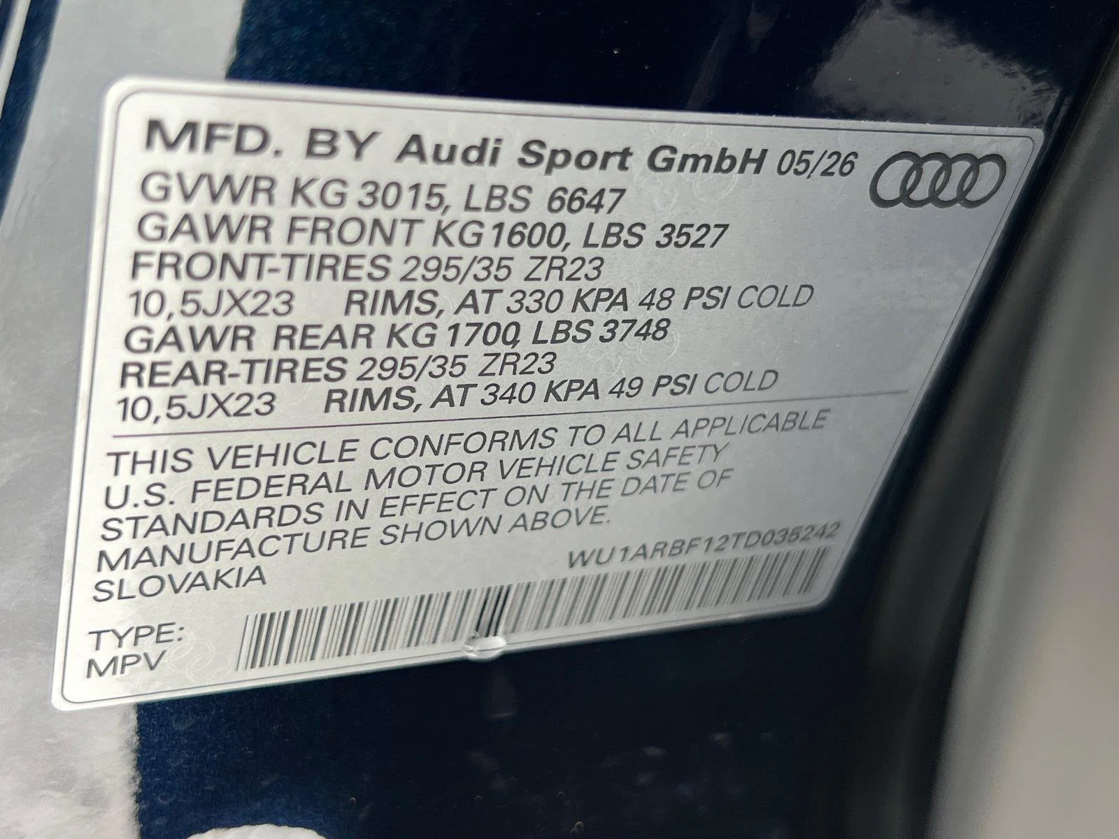 New 2026 Waitomo Blue Metallic Audi performance image 27