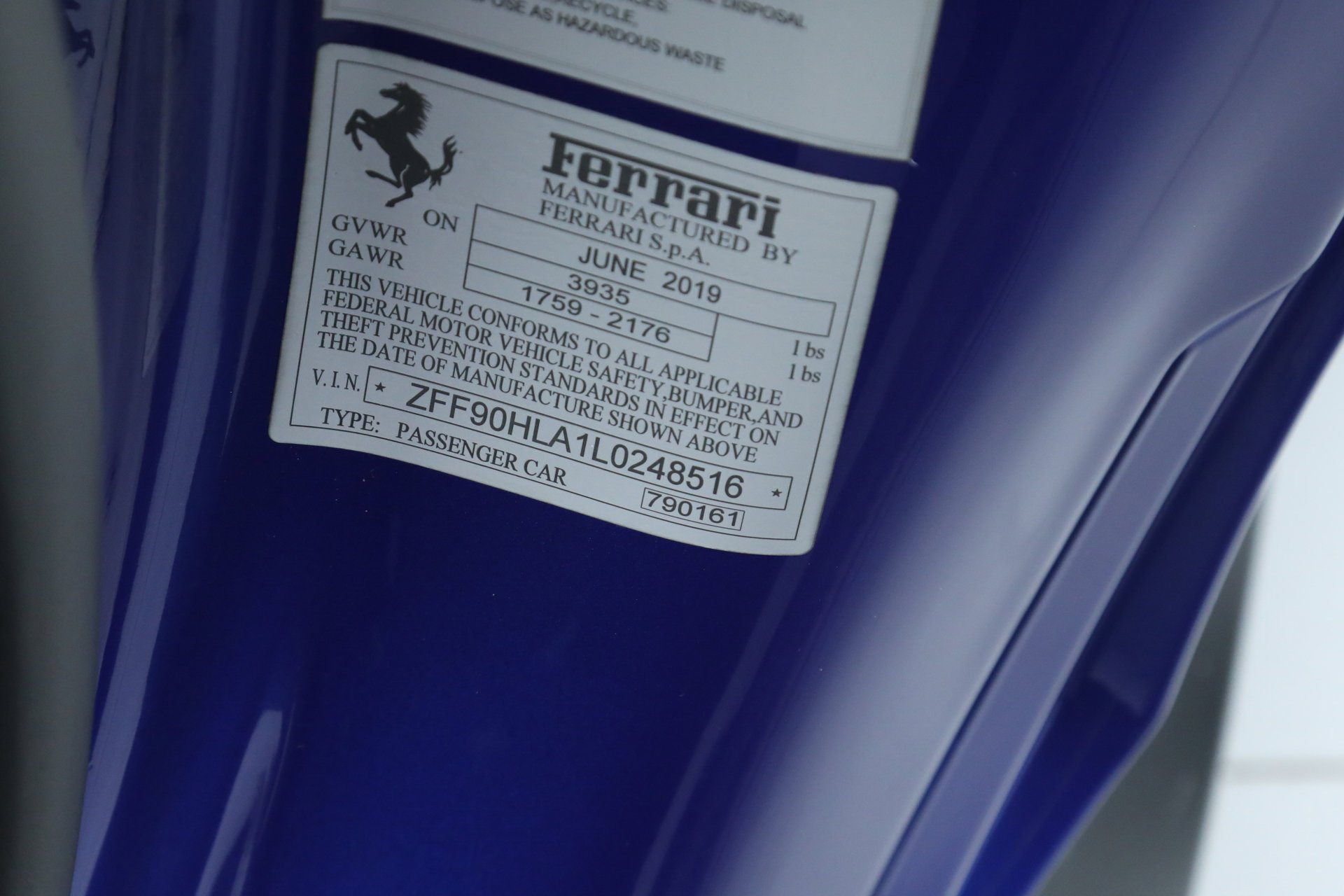 Used 2020 Blue Ferrari  image 44