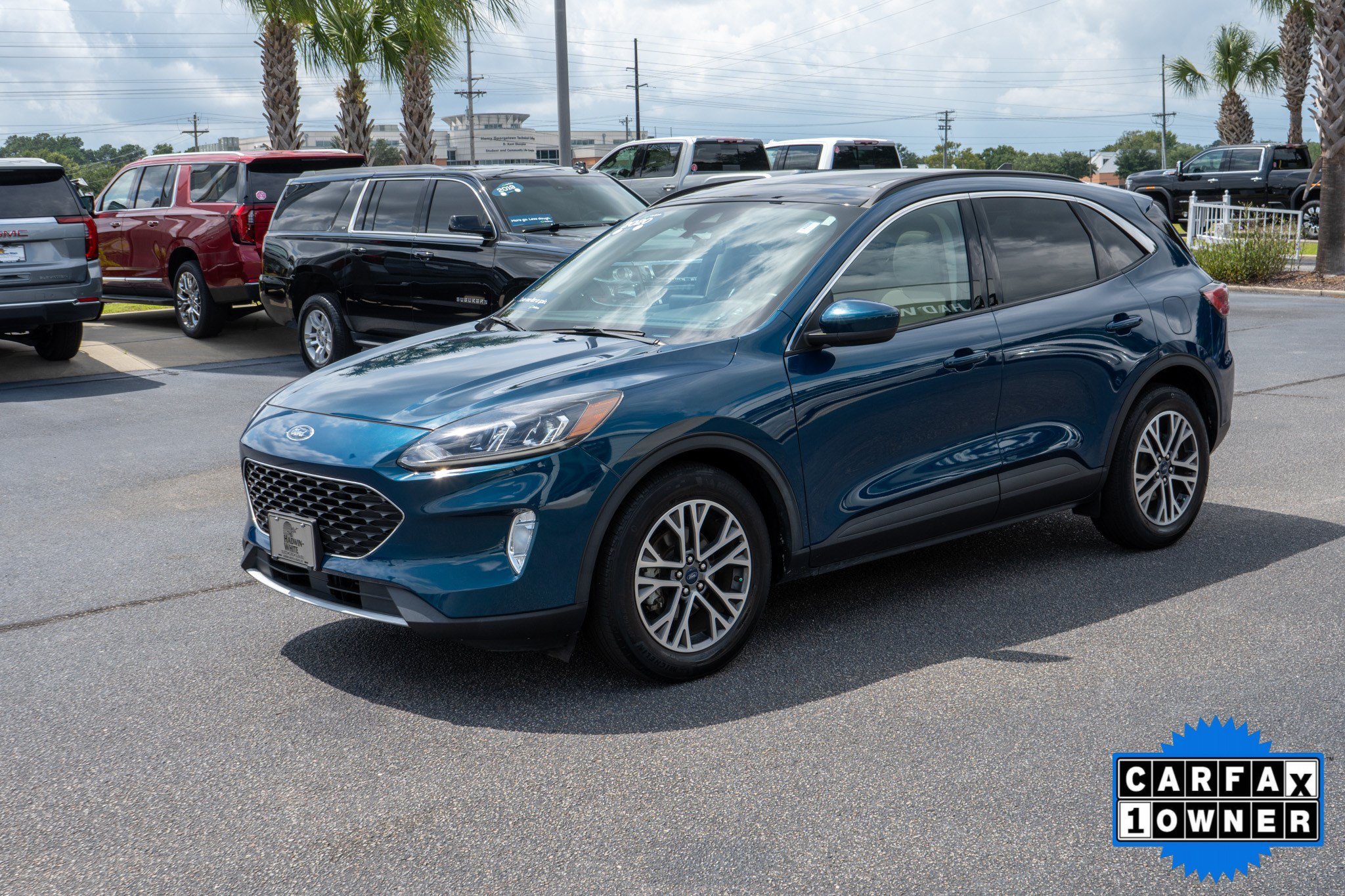 Used 2020 Dark Persian Green Metallic Ford SEL image 7