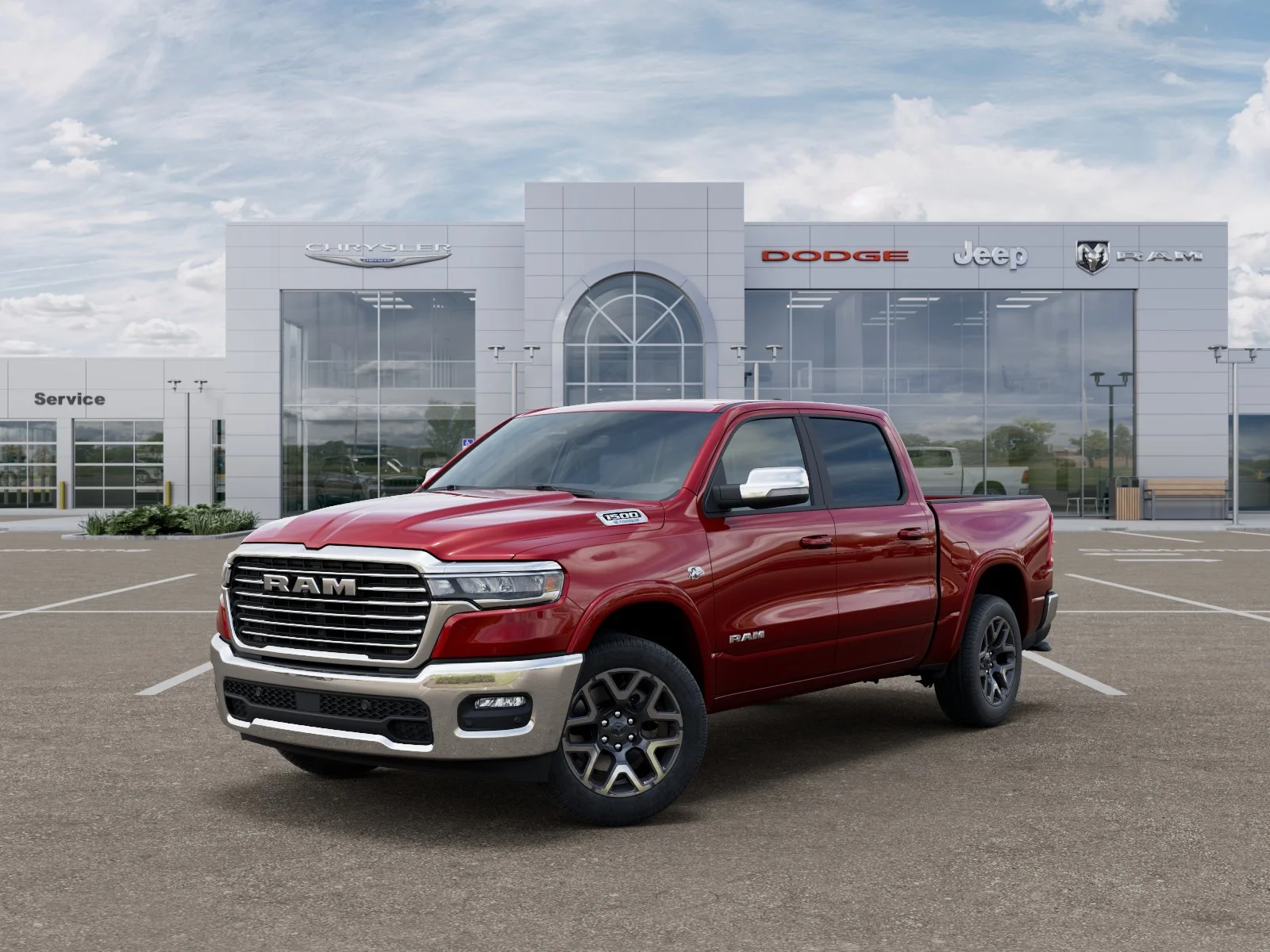 New 2026 Molten Red Pearl-Coat Exterior Paint RAM Laramie image 1