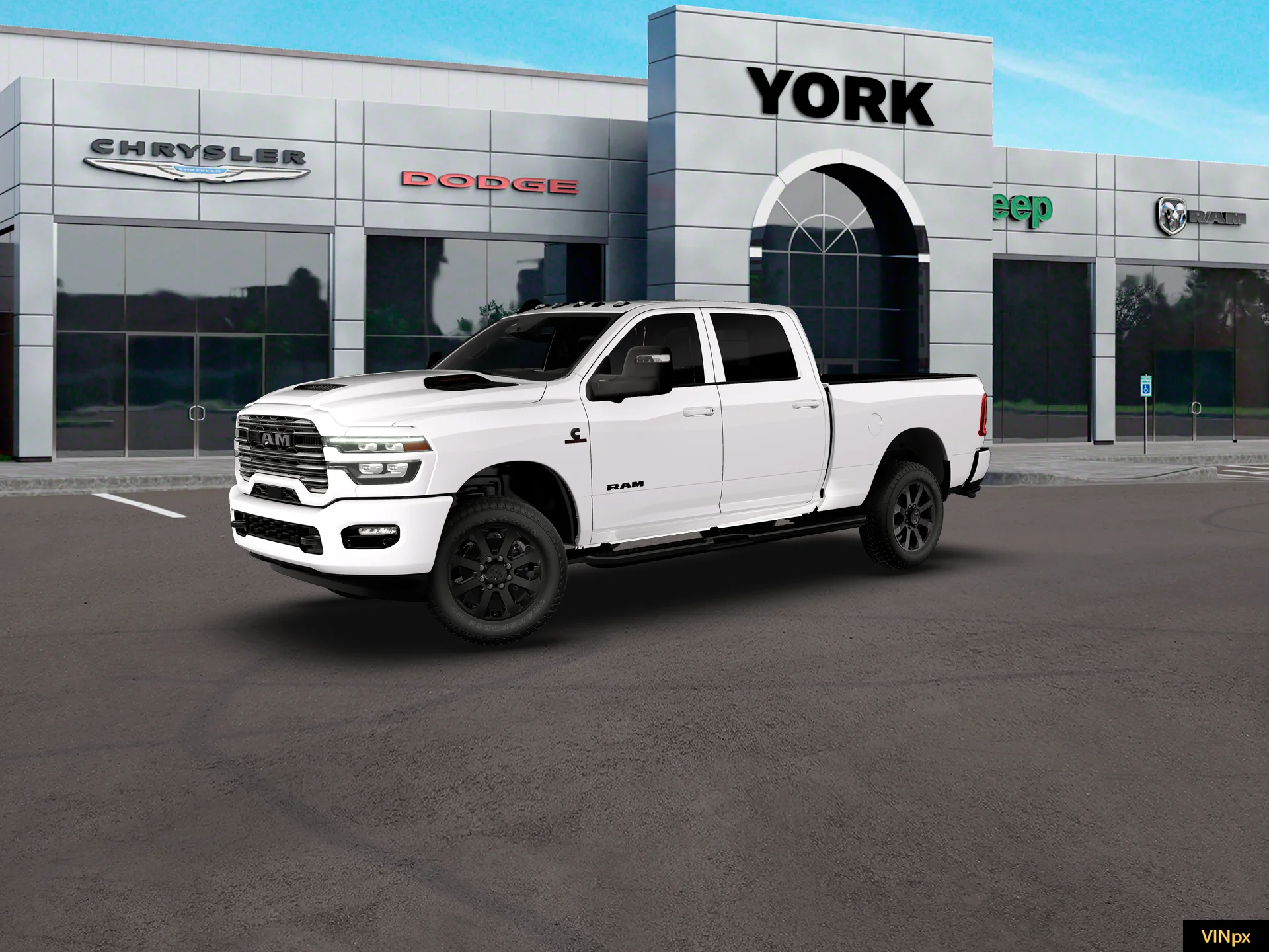 New 2026 Bright White Clear-Coat Exterior Paint RAM LARAMIE image 14