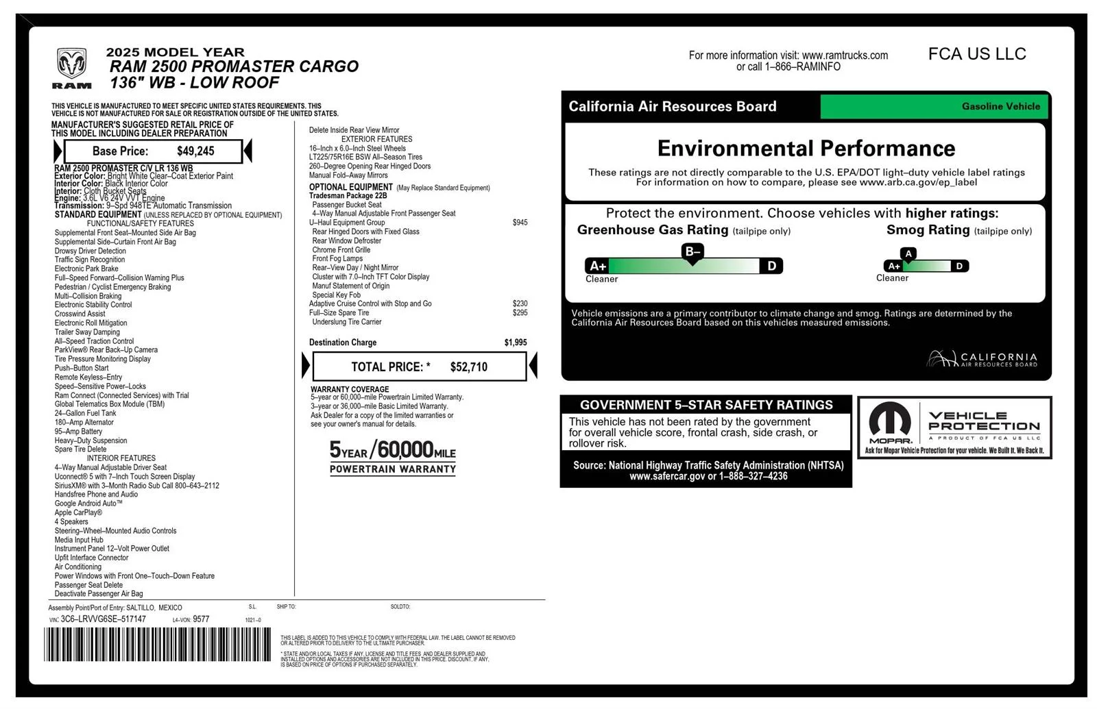 Used 2025 Bright White Clearcoat Ram Tradesman image 2
