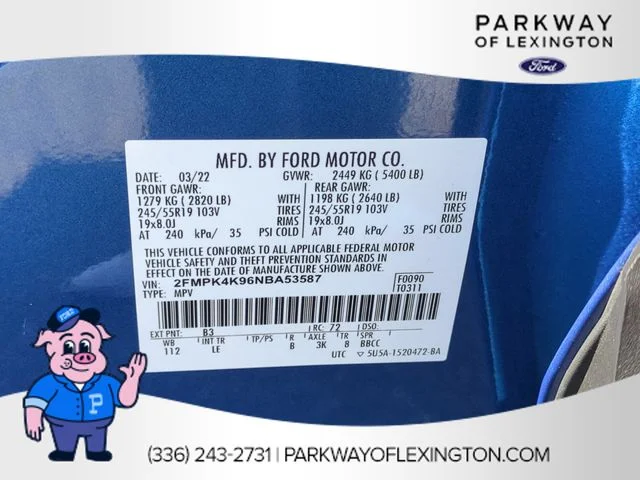 Used 2022 Blue Ford Titanium image 36