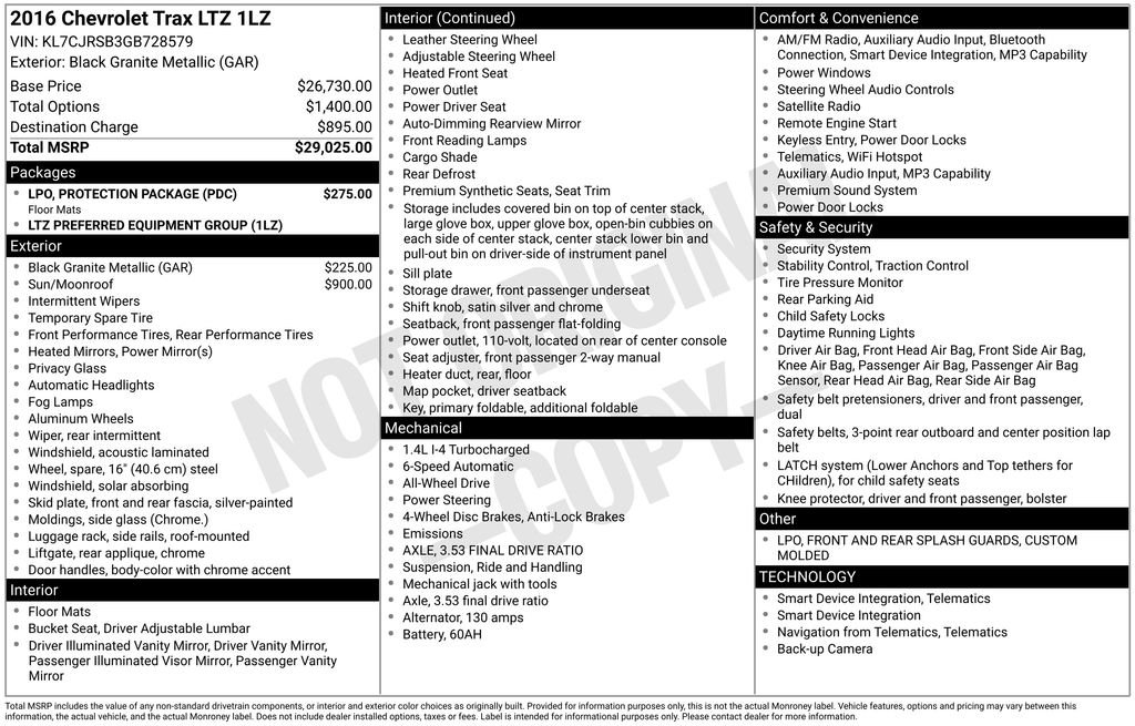 Used 2016 Black Chevrolet LTZ image 7