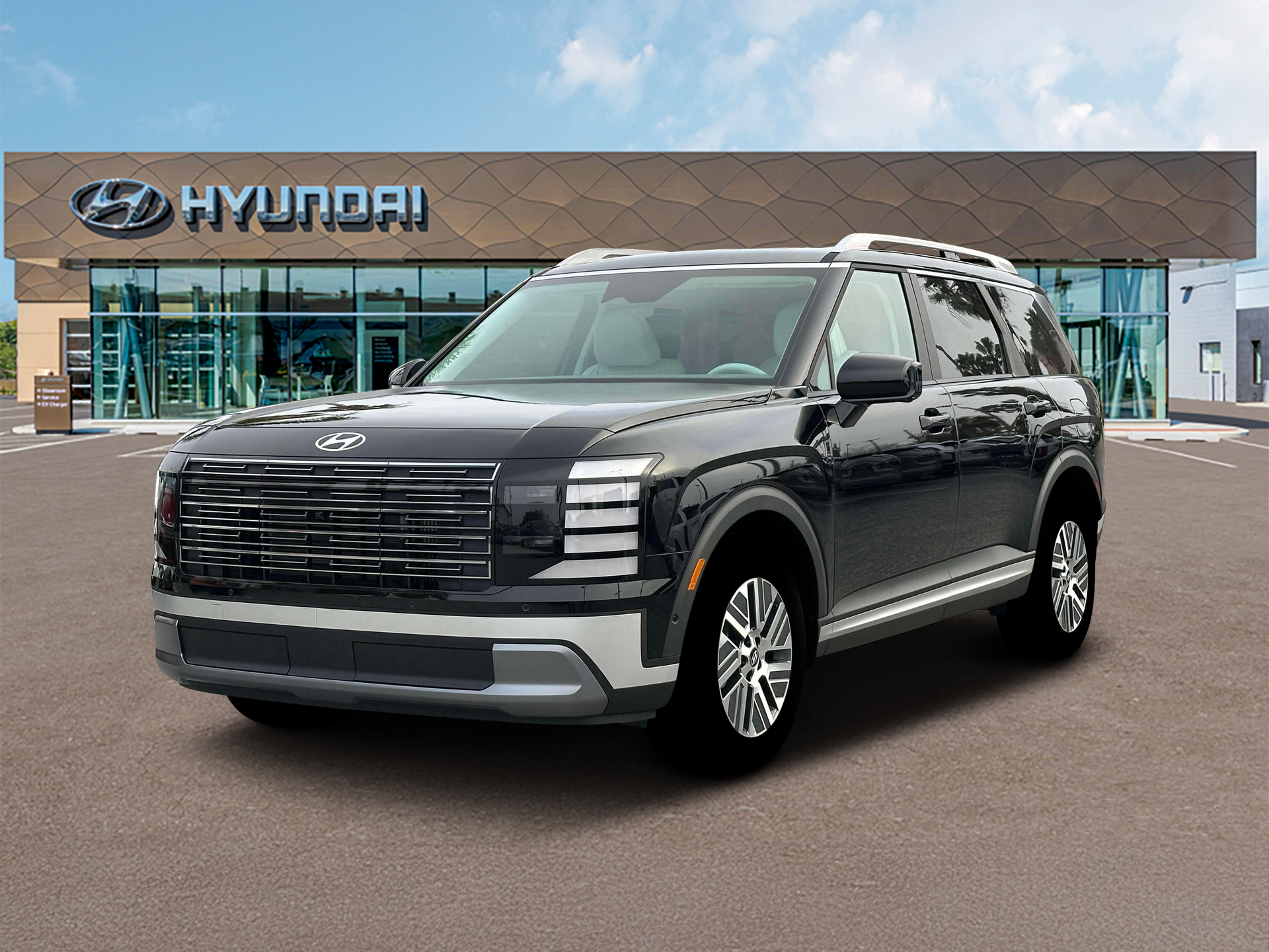 New 2026 Abyss Black Pearl Hyundai Blue SEL Premium 7P image 1