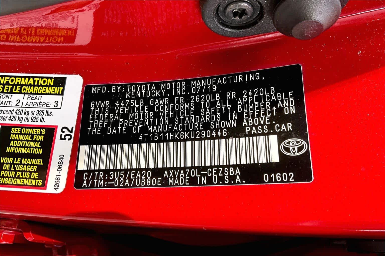 Certified Used 2019 Super Sonic Red Toyota SE image 33