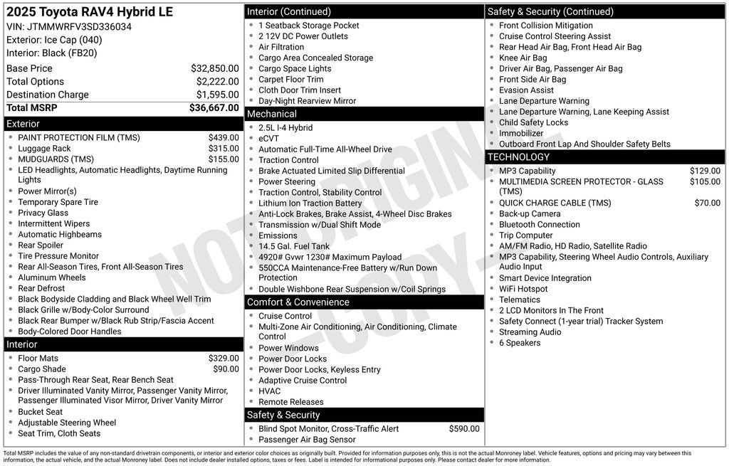 Used 2025 White Toyota LE image 6