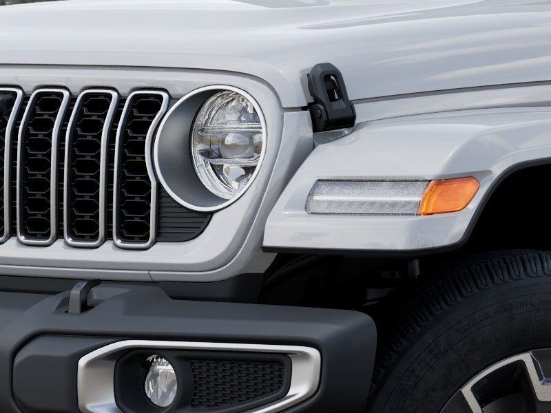New 2025 Bright White Clear-Coat Exterior Paint Jeep Sahara image 34