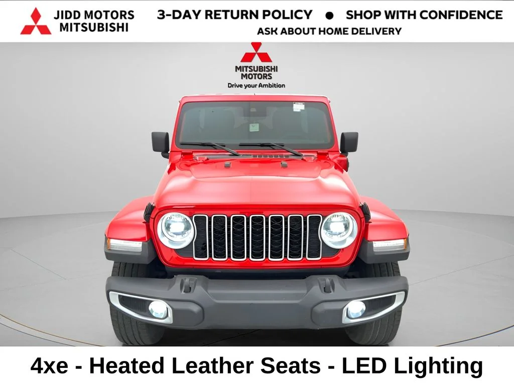 Pre-Owned 2025 Jeep Wrangler Sahara 4xe Red Clearcoat for Sale in