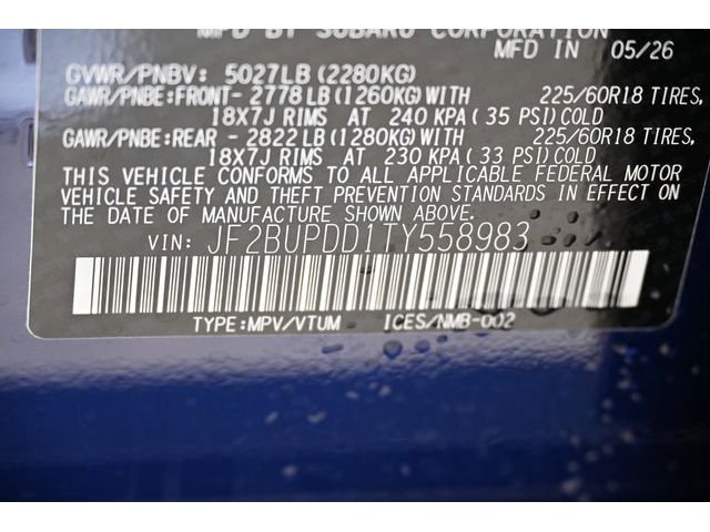 New 2026 Blue Subaru Limited image 53