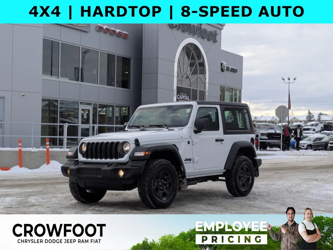 New 2026 White Jeep Sport - - 4x4 - Black Freedom Top - Customer Preferred Pkg 22B - 8-Speed Auto & More! image 1